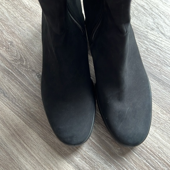 ECCO Shape Sculpted Motion 35 Slouch Knee High Boots in Black Nubuck - Picture 3 of 7